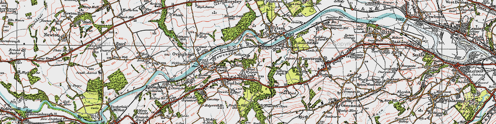 Old map of Low Prudhoe in 1925