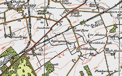 Old map of Low Row in 1925
