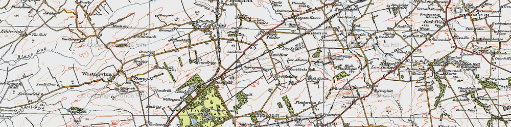 Old map of Heathfield in 1925