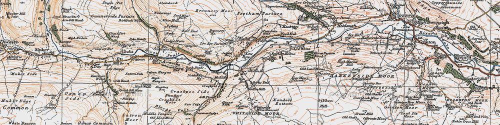 Old map of Low Row in 1925
