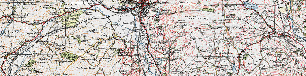 Old map of Low Snaygill in 1925