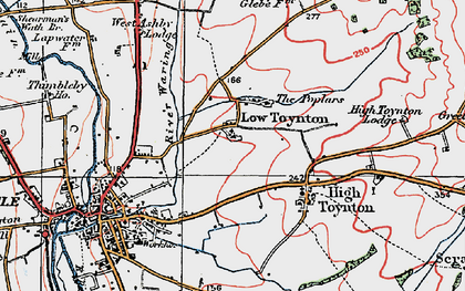 Old map of Low Toynton in 1923