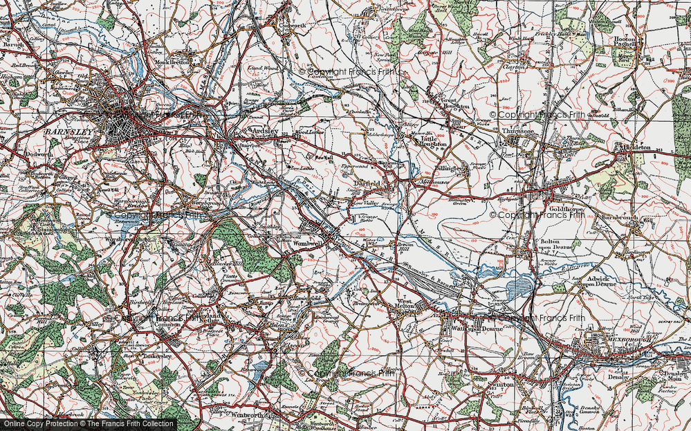 Old Map of Low Valley, 1924 in 1924