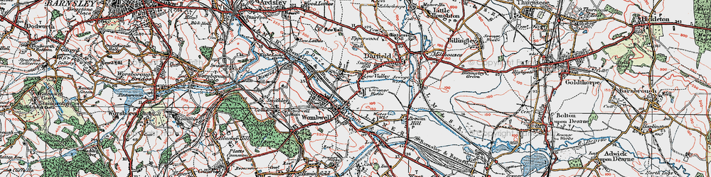 Old map of Low Valley in 1924