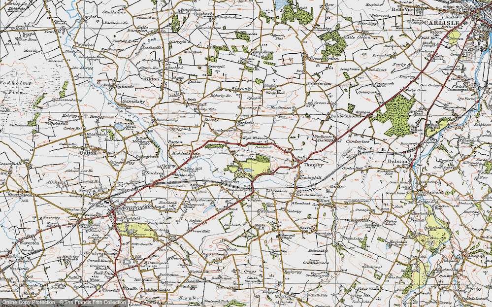 Old Map of Low Whinnow, 1925 in 1925
