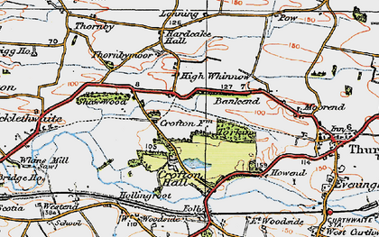 Old map of Low Whinnow in 1925