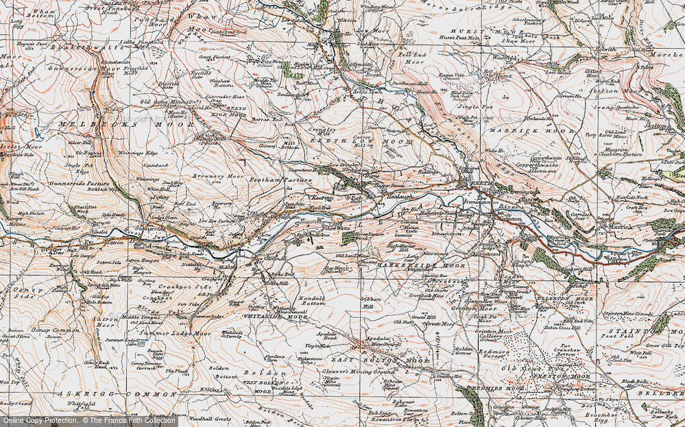 Old Map of Historic Map covering Wood End in 1925