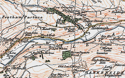Old map of Low Whita in 1925