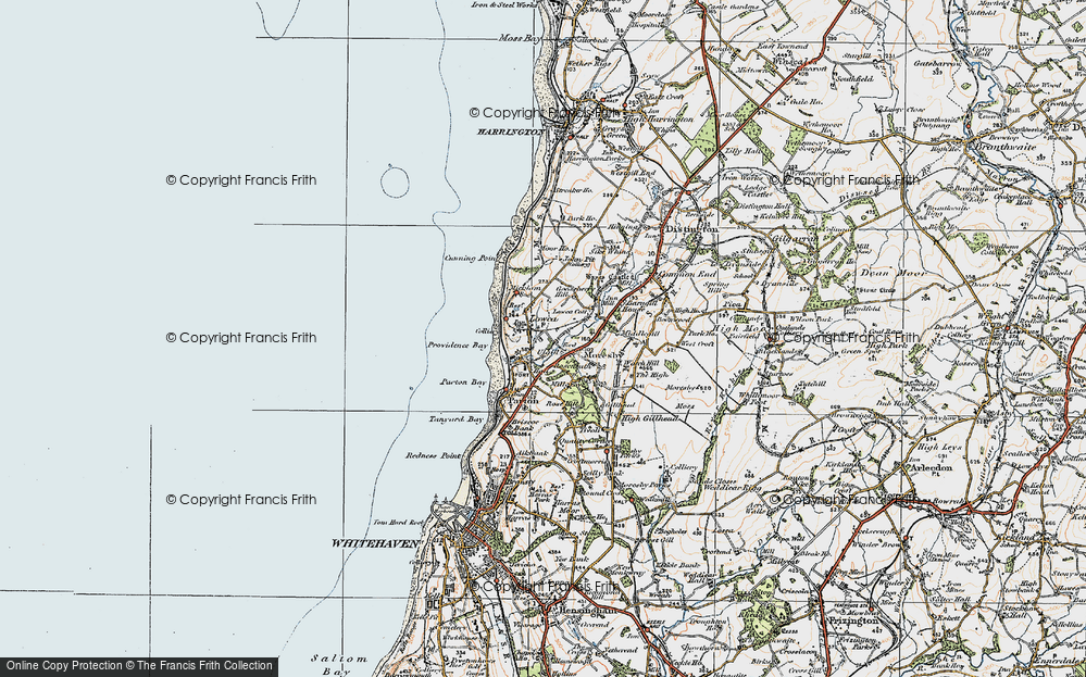 Old Map of Lowca, 1925 in 1925