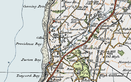 Old map of Lowca in 1925