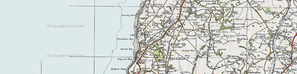 Old map of Lowca in 1925