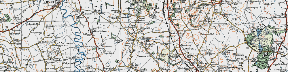 Old map of Lowcross Hill in 1921