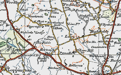 Old map of Lowe in 1921