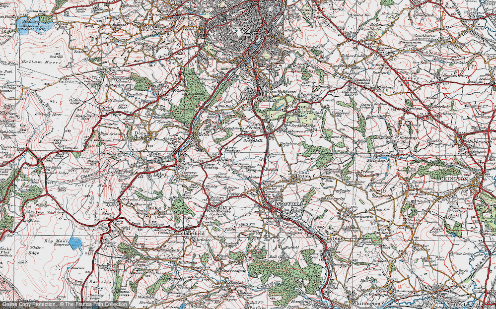 Old Map of Lowedges, 1923 in 1923