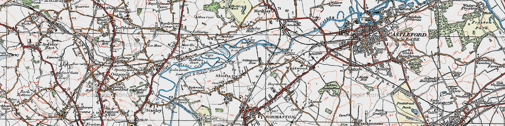 Old map of Lower Altofts in 1925