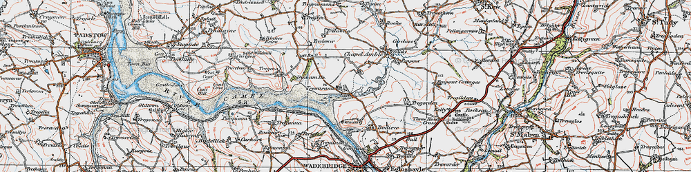 Old map of Lower Amble in 1919