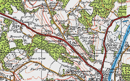 Old map of Lower Assendon in 1919