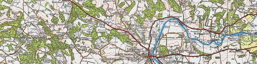 Old map of Badgemore Ho in 1919