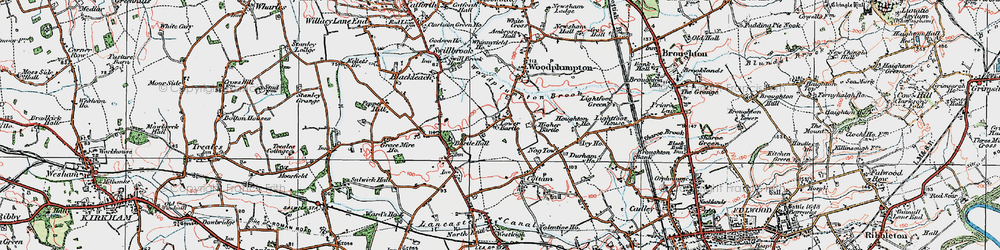 Old map of Lower Bartle in 1924