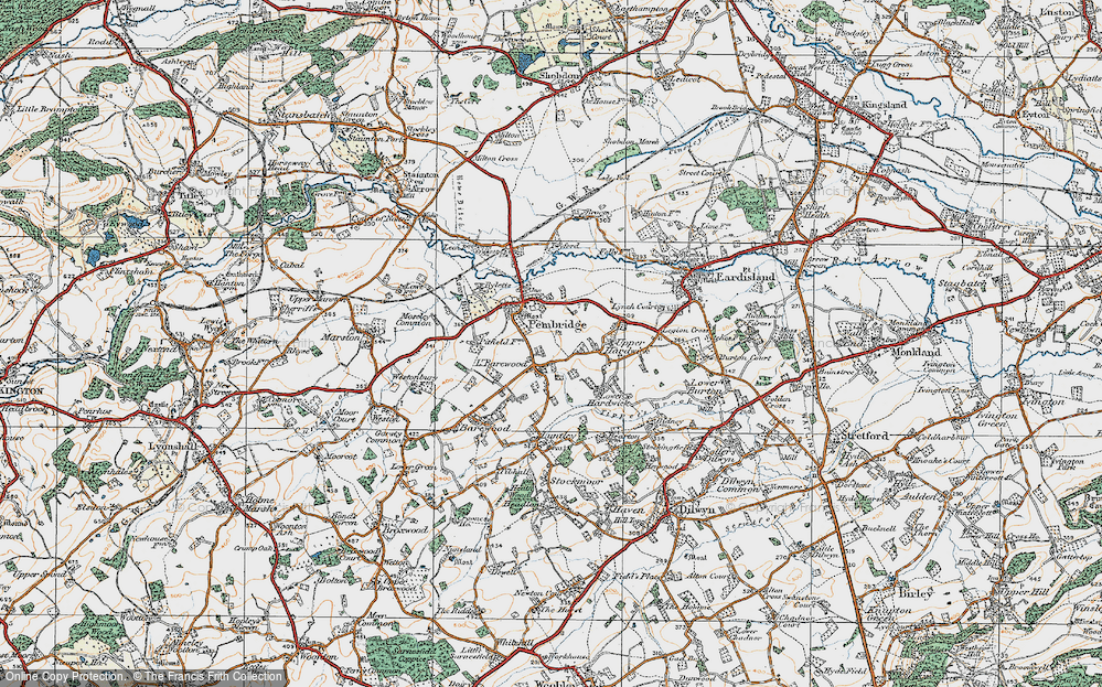 Old Map of Lower Bearwood, 1920 in 1920