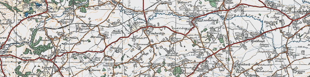 Old map of Lower Bearwood in 1920