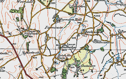 Old map of Lower Beobridge in 1921