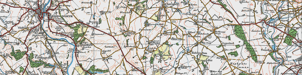 Old map of Lower Beobridge in 1921