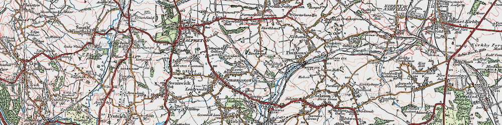 Old map of Lower Birchwood in 1923
