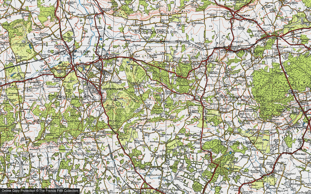 Old Map of Lower Bitchet, 1920 in 1920