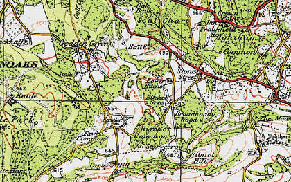 Old map of Lower Bitchet in 1920