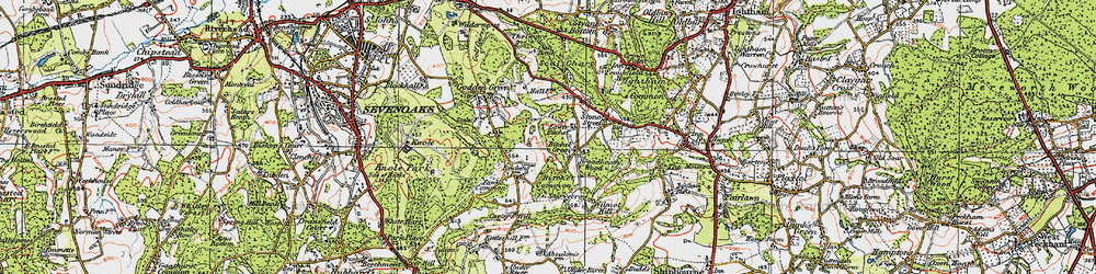 Old map of Lower Bitchet in 1920