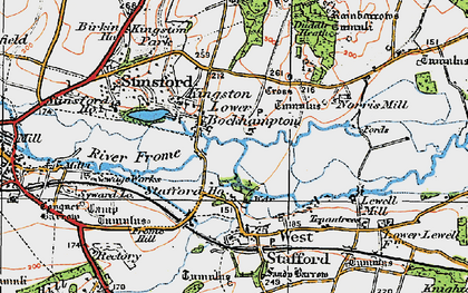 Old map of Lower Bockhampton in 1919
