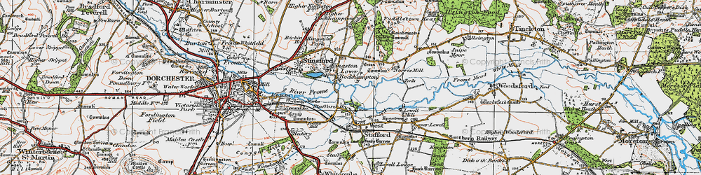 Old map of Lower Bockhampton in 1919