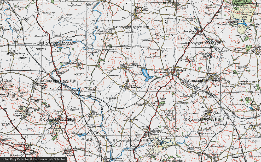 Old Map of Lower Boddington, 1919 in 1919