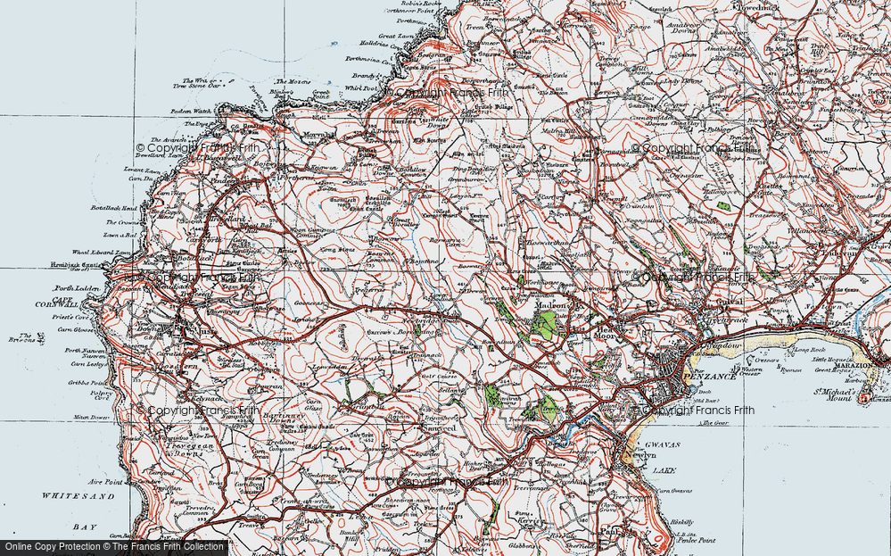 Old Map of Historic Map covering Boswarva in 1919