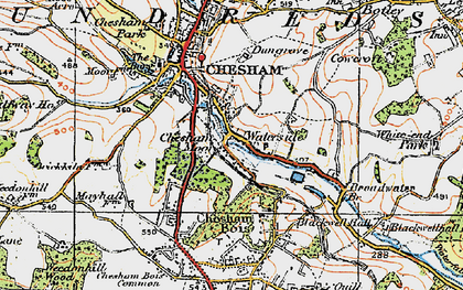 Old map of Lower Bois in 1920
