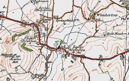 Old map of Lower Brailes in 1919