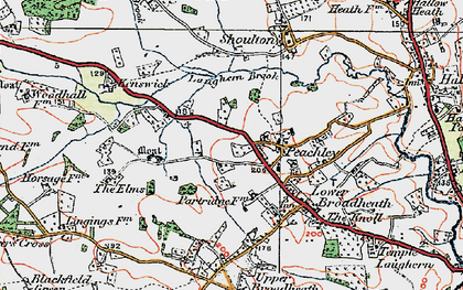 Old map of Lower Broadheath in 1920