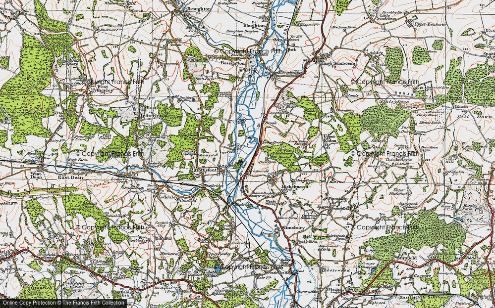 Old Map of Lower Brook, 1919 in 1919