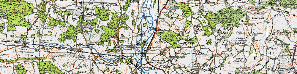 Old map of Lower Brook in 1919