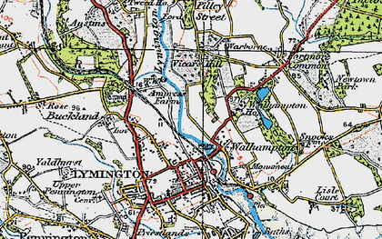 Old map of Lower Buckland in 1919