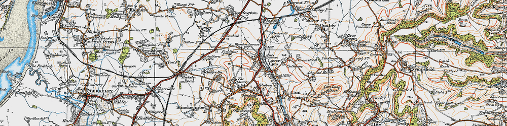 Old map of Lower Cam in 1919