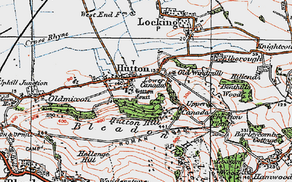 Old map of Lower Canada in 1919