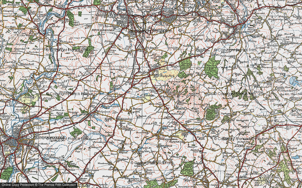 Old Map of Lower Clent, 1921 in 1921