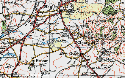 Old map of Lower Clent in 1921