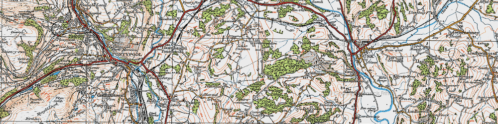 Old map of Lower Common in 1919