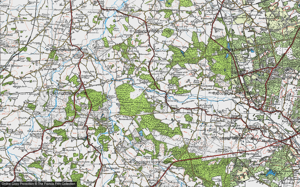 Old Map of Historic Map covering Bramshill Plantation in 1919