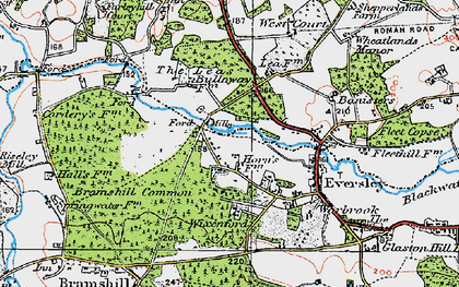 Old map of Bramshill Plantation in 1919