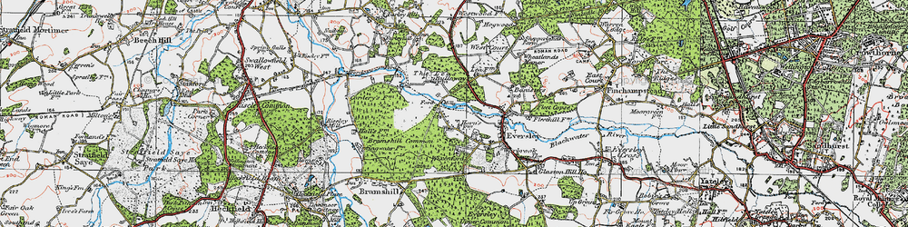 Old map of Bramshill Plantation in 1919