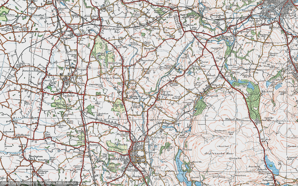 Old Map of Lower Copthurst, 1924 in 1924